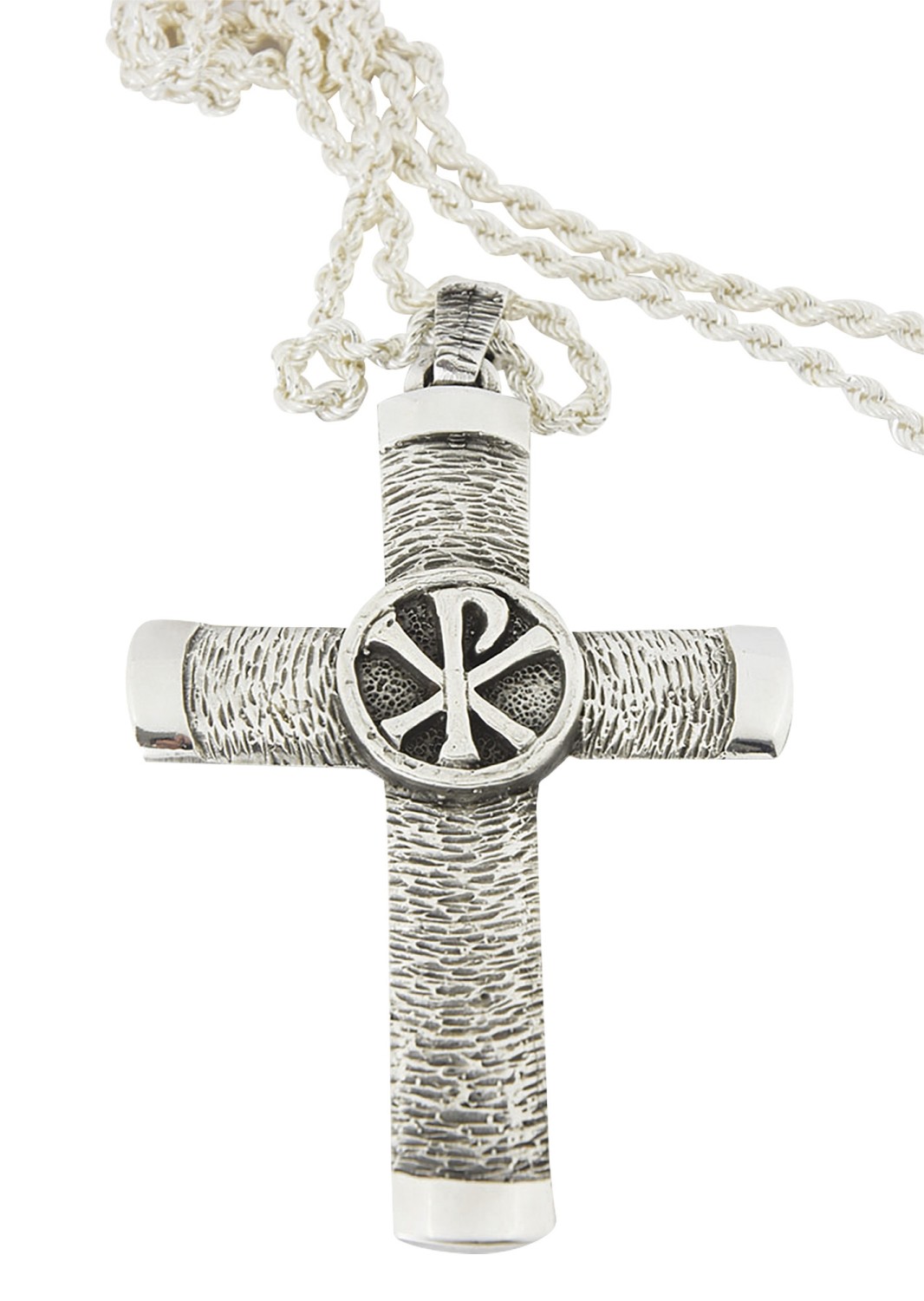 Silver pectoral cross store and chain