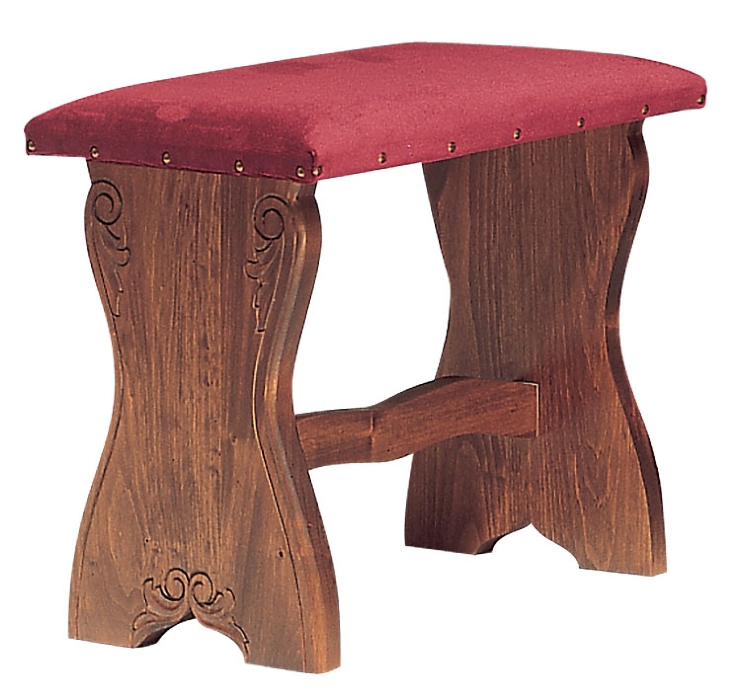 Tabouret de babouret de prière de l'église en bois Belgium